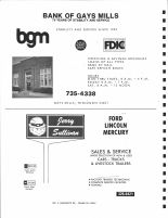 Bank of Gays Mills, Jerry Sullivan Ford Lincoln Mercury, Crawford County 1980